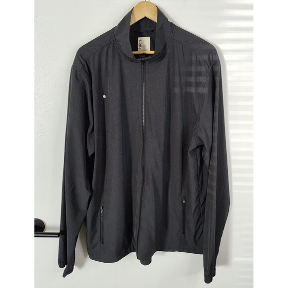 Vuori Mens 2XL Venture Track Gray Full Zip Jacket Lightweight Athletic V536